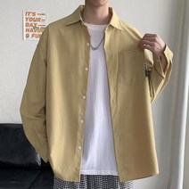 흰색긴팔셔츠 A7455P38 봄계절 와이드 루즈핏 남자 4995002185