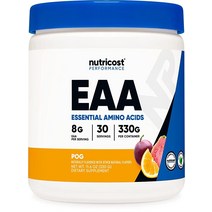 Nutricost EAA 파우더 30회 분량 - 패션 프루트 오렌지 구아바(POG) - 필수 아미노산 - GMO 프리 글루텐 프리 채식주의자 친화적