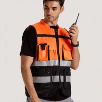 [모비딕컴퍼니] 오수관테이프 경찰경광등 테이프 모서리 현장 고휘도반사스티커 야광조끼, 잇★ 정확도 프리미엄 안전 반사조끼 형광조끼, 잇★ XL