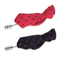 180903YJK_AAY_2363114 (색상 : B128) 도트무늬 넥타이 모양 부토니에 정장부토니에 남성부토니에 정장브로치 코사지 패션악세서리