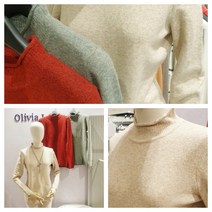 올리비아로렌 따뜻한 반폴라 반넥 모혼방 니트 nc청주점 vobblwwa351