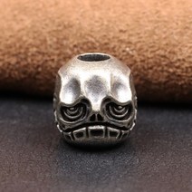 EDC 파라코드 비즈 펑크 해골 레트로 황동 우산 로프 끈 펜던트레드 구리 비드 DIY, 02 White Brass