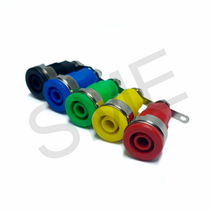 24.301 방진 바나나 잭 소켓 내경 4파이 판넬용 너트타입, RED