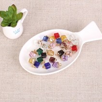 짱패브릭 스퀘어 크리스탈 팬던트-15color, 투명