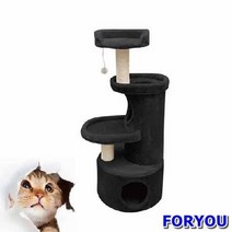 ForU994 유로펫 점프 캣타워 블랙 하우스스크래쳐 고양이캣타워 공간박스캣타워, 1