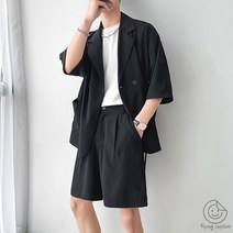 남자블레이저 여름재킷 남자셋업수트 남성 베이지 자켓 작은 화이트 하객룩 반바지