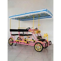 사륜 관광 자전거 2인 4인승 3인 다인 2인 페달 관광, 캐노피 없는 2열