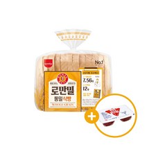 삼립 로만밀통밀식빵 + 오뚜기 딸기쨈 디스펜팩 증정, 로만밀식빵2봉+오뚜기딸기쨈1개