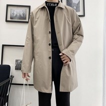 레트로 블랙 남성 트렌치 코트 옴므 캐주얼 오버 우아한 코트 튜닉 버튼 윈드 브레이커 의류 재킷