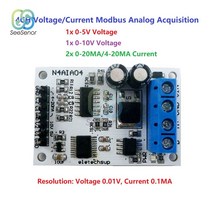 DC 12V 4-20mA 0-5V 0-10V 전압 전류 아날로그 수집 RS485 Modbus RTU 모듈 (PLC 송신기 용