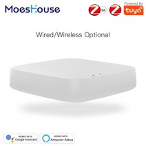tuya zigbee 스마트 게이트웨이 허브 스마트 홈 브리지 스마트 라이프 앱 무선 리모콘은 Alexa google home과 함께 작동합니다., 유선 허브, 협력사