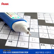 수정액(극세식 ZL31-W 12ml 펜탈) 사무용품 사무실 학용품 필기도구 수정용품 수정용 수정 지우개 화이트 수정액