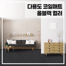 라임 코일 현관 매트 두께 20mm, 올블랙 100x120(cm), 1개