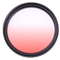 캐논 니콘 소니 카메라용 컬러풀 필터 그라데이션 풍경 49MM - 77MM, Red_55mm
