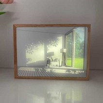 빛나는 그림 집들이 선물 액자 조명 사진 감성 무드등, 상세 페이지 참고, 플러그인3색트럼펫-사쿠라하우스