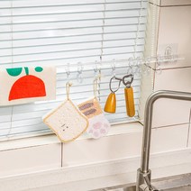 홈바내쓰 조리도구걸이 주방 행주걸이 싱크대 국자 수세미 거치대 정리용품 봉40cm, 봉60cm
