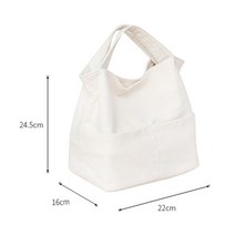 피크닉도시락 가방 런치박스 소풍 직장인 보냉 일본 고용량 휴대용 점심 열 피크닉 학교 여행 절연 식품 용기 도시락 쿨러 토트 보관, 크림 화이트