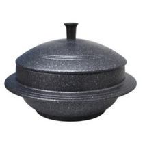 키친아트 양면마블 통주물 가마솥, 혼합색상, 24cm