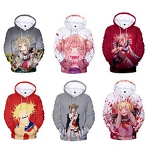 토가 히미코 캐릭터 후드티 남여공용 아동 성인 앞주머니 모자티 나의 히어로 아카데미아 13도안 캐릭터 굿즈 후드티