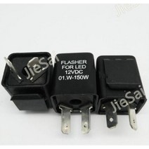 부저 표시기가있는 점멸 릴레이 오토바이 내장 비퍼 방향 지시등 LED 깜박이, 04 60v with Buzzer