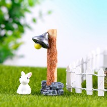 미스토토 테라리움 만들기 재료 돌담 나무 가로등 피규어 화분장식, P426_돌담나무가로등(옐로우등)