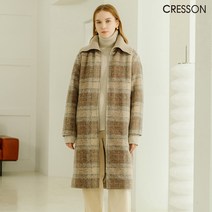 크레송 알파카 체크 집업코트 C2131CT03