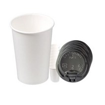 오리진티앤디 무지종이컵 13oz+개폐블랙뚜껑, 200개세트, 1개
