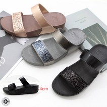 신신고 국내제작 여성 푹신하고 세상편한 말랑말랑 쿠션감 블링블링 스팽글 반짝이 키높이 웨지 통굽 슬리퍼 4cm고무창