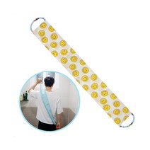 해피코튼 국산 인견 롱때타올 등밀이 목욕 때타올 롱 때수건, 1개, 스마일, 1개