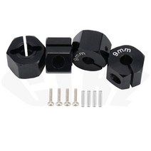 알루미늄 휠 육각 드라이브 허브 핀 나사 포함 RC 자동차 크롤러 HSP HPI Tamiya Traxxas 슬래시 5mm 6mm 7mm 8mm 9mm 10mm 11, Black 9mm