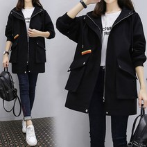 하프 트렌치 코트 슬림 해 학생 바람막이 여자봄자켓 여름바람막이 봄아우터