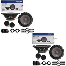 4X Alpine SXE1751S 6.5인치 6 1/2인치 양방향 자동차 오디오 구성 요소 스피커 시스템