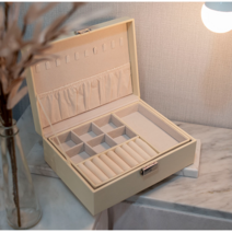 주얼리 악세사리 2단 보석함 귀걸이 목걸이 반지 보관함