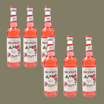 모닌 로즈 시럽 700ml 6개 장미꽃차 칵테일 홈 카페, 모닌 로즈시럽 700ml 6개