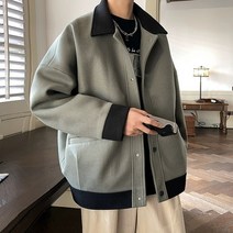 박시남성 모직코트 루즈핏 입체감남성자켓 JK127P108