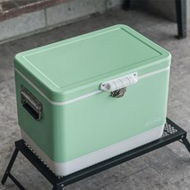 캠핑 스틸쿨러 감성 아이스박스 민트, 40L