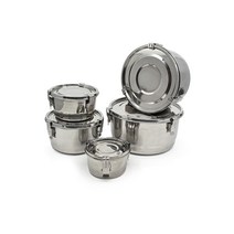 국산 올스텐 반찬통 밀폐 용기 원형 고리 찬통 B급, B급 3호(135mmX75mm)