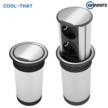 위너스 팝업 빌트인 원터치 2구 콘센트(실버) 멀티탭, 1개, 2m