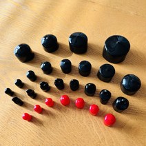 빅스몰즈 PC 투명파이프 뚜껑 (고무캡 앤드캡), 일반형(검정), 30파이, 1개