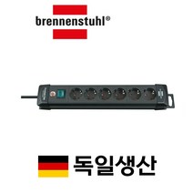 독일제 브레넨스툴 프리미엄라인 멀티탭 6구 3M 접지 코드 멀티 콘센트 소켓, 1951160604(블랙6구 1.8M)