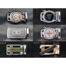 [국내당일발송] 자동벨트 40MM 버클 / 워치형 라운드형 홀로그램 / 남성 남자 자동벨트 버클 버클만, 2-골프워치, 퍼팅/실버./화이트