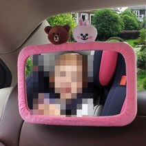 JINGHENG 룸미러 자동차 안전시트 차안 반사경, T08-블랙 거울 가루 커버 블루스몰 당나귀