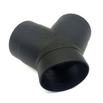 이중연통 스틸 화목난로 캠필 안전 고정 방염포 Eberspächer-75mm 에어 벤트 덕트 Y 피스 엘보 파이프 콘센, [01] Black