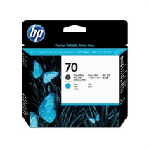 오케이전산 HP No.70 C9404A 정품헤드 매트검정+파랑 플로터용 B9180, 1