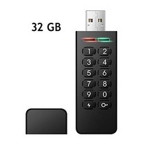 암호화 USB 드라이브 INNÔPLUS 보안 플래시 드라이브 256비트 32GB U 디스크 USB 2.0 개인 보호를 위한 하드웨어 암호 메모리 스틱 FIPS 인증을 받은 알루미늄 쉘 군용 암호화 키패드, 32G