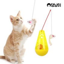 [댕냥이] 넘어지지 않는 고양이 오뚝이 쥐돌이 장난감, 단품