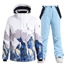 스키복 빅사이즈 여성 여자 남성 남자 스키복 세트 -30 다채로운 스노우 마운틴 또는 아이스 슈트 착용 방수 겨울 의상 스노우 보드 의류 스키 재킷 + 바지