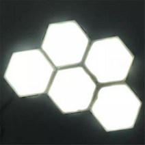 스마트터치 퀀텀 라이트 벽 램프 거실 침실 침대 육각형 벌집 인테리어, 5구 램프 조합 전원 포함