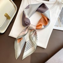 여성 라인 쁘띠 실크 스카프 F049