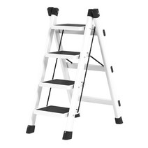 터치온리 가정용 경량 접이식 사다리 다단 다용도, 화이트, 4단
